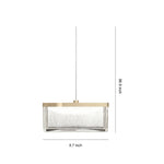 Modern Minimalist Gold Metal Pendant Light with Crystal Accent
