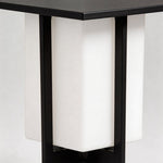 Modern Outdoor Pillar Light in Black Aluminum with Clear Glass Shade