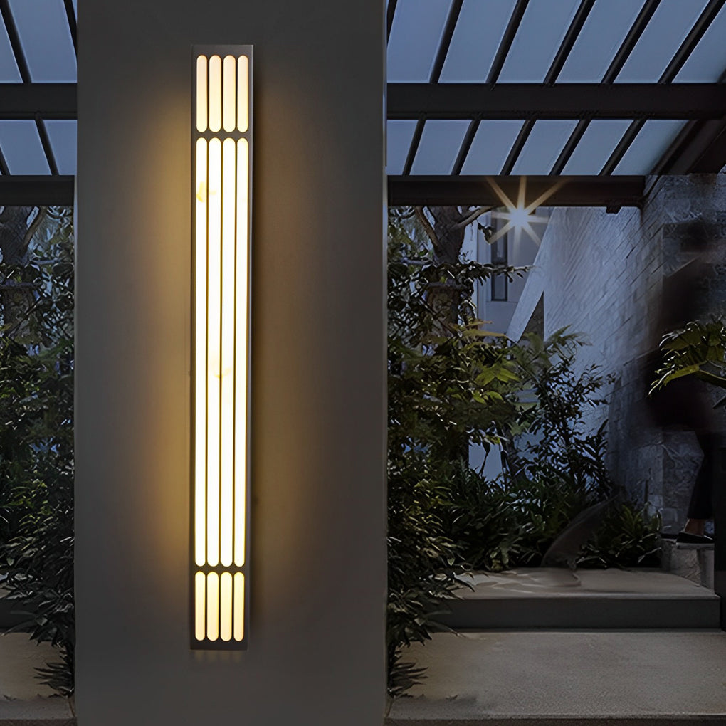Modern Outdoor Wall Sconce with Marble Shade in Stainless Steel