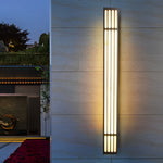 Modern Outdoor Wall Sconce with Marble Shade in Stainless Steel