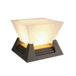 Modern Outdoor Pillar Light in Black Stainless Steel with Warm White LED