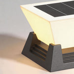 Modern Outdoor Pillar Light in Black Stainless Steel with Warm White LED