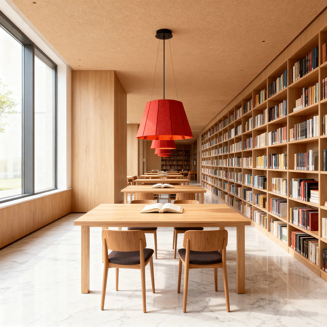 Acoustic PET Felt Pendant Light with Iron Frame, Modern Minimalist Ceiling Lamp