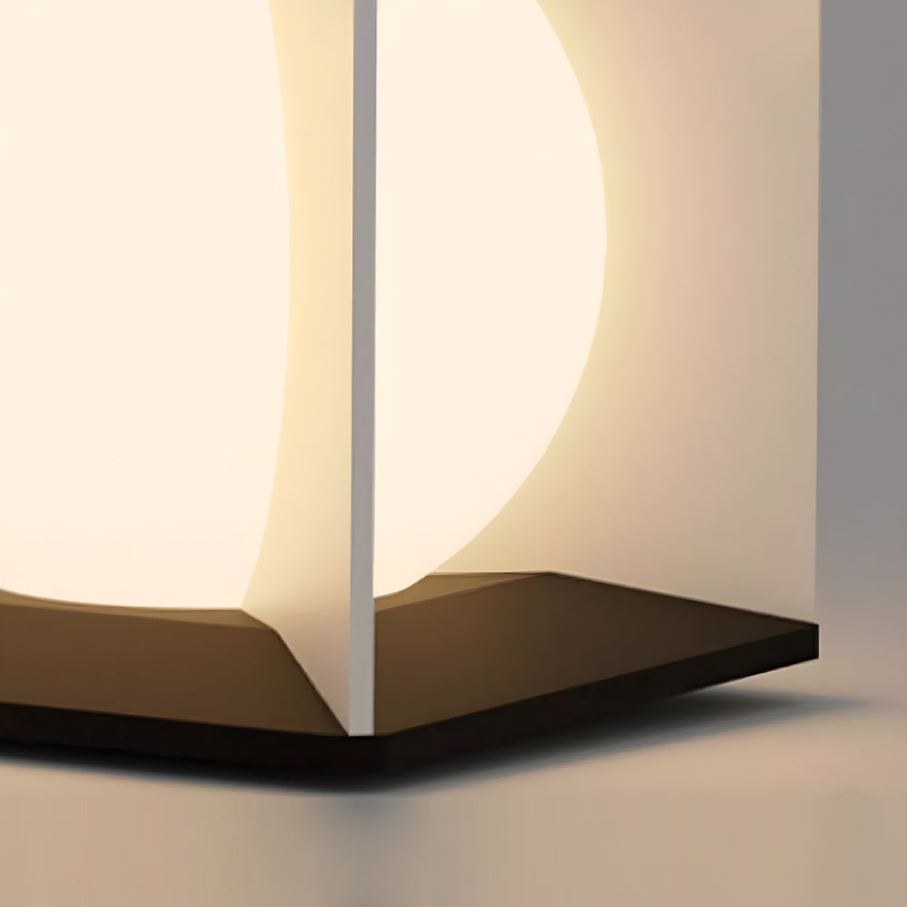 Square Stainless Steel Outdoor Pillar Light with Acrylic Shade