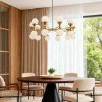 Nordic Bubble Glass Chandelier in Polished Copper with Clear Glass Shades