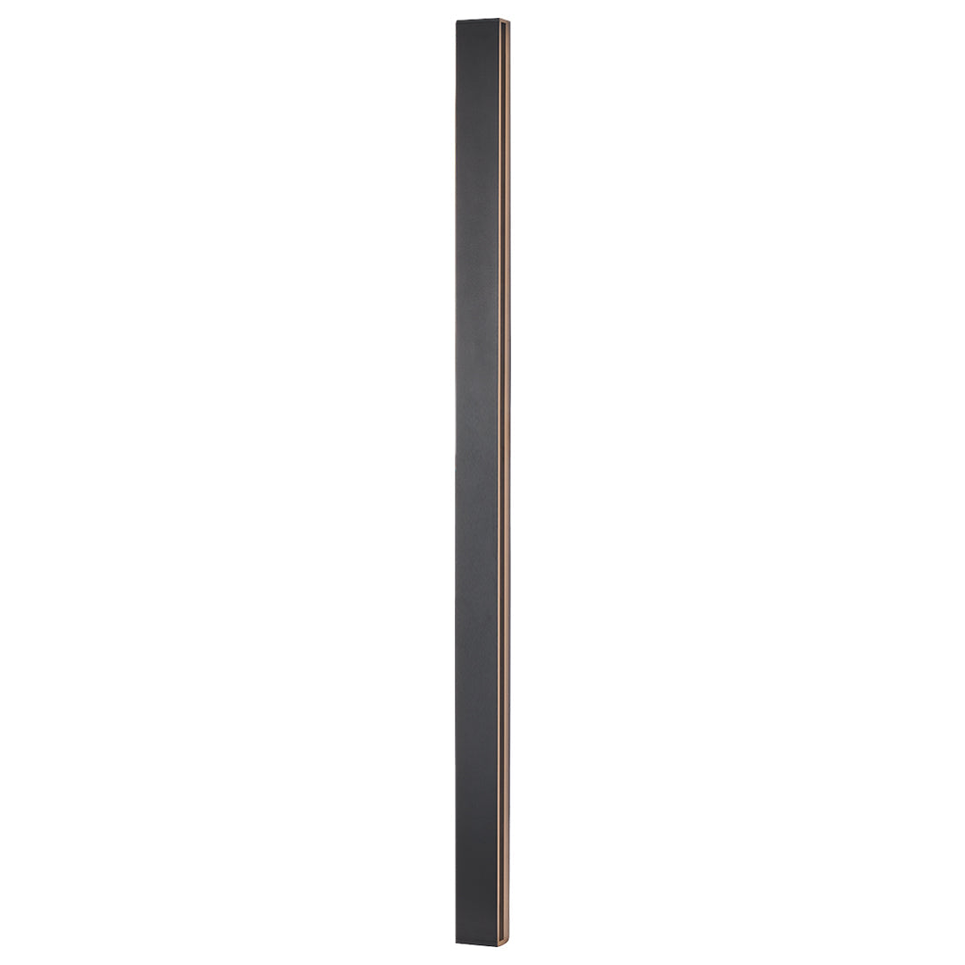 Modern Linear LED Wall Sconce in Black Aluminum with Clear Acrylic