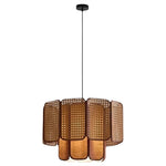 Handwoven Rattan Pendant Light with Wabi-Sabi Aesthetic
