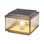 All-Copper Pillar Cap Light with Solar & Hardwired Options