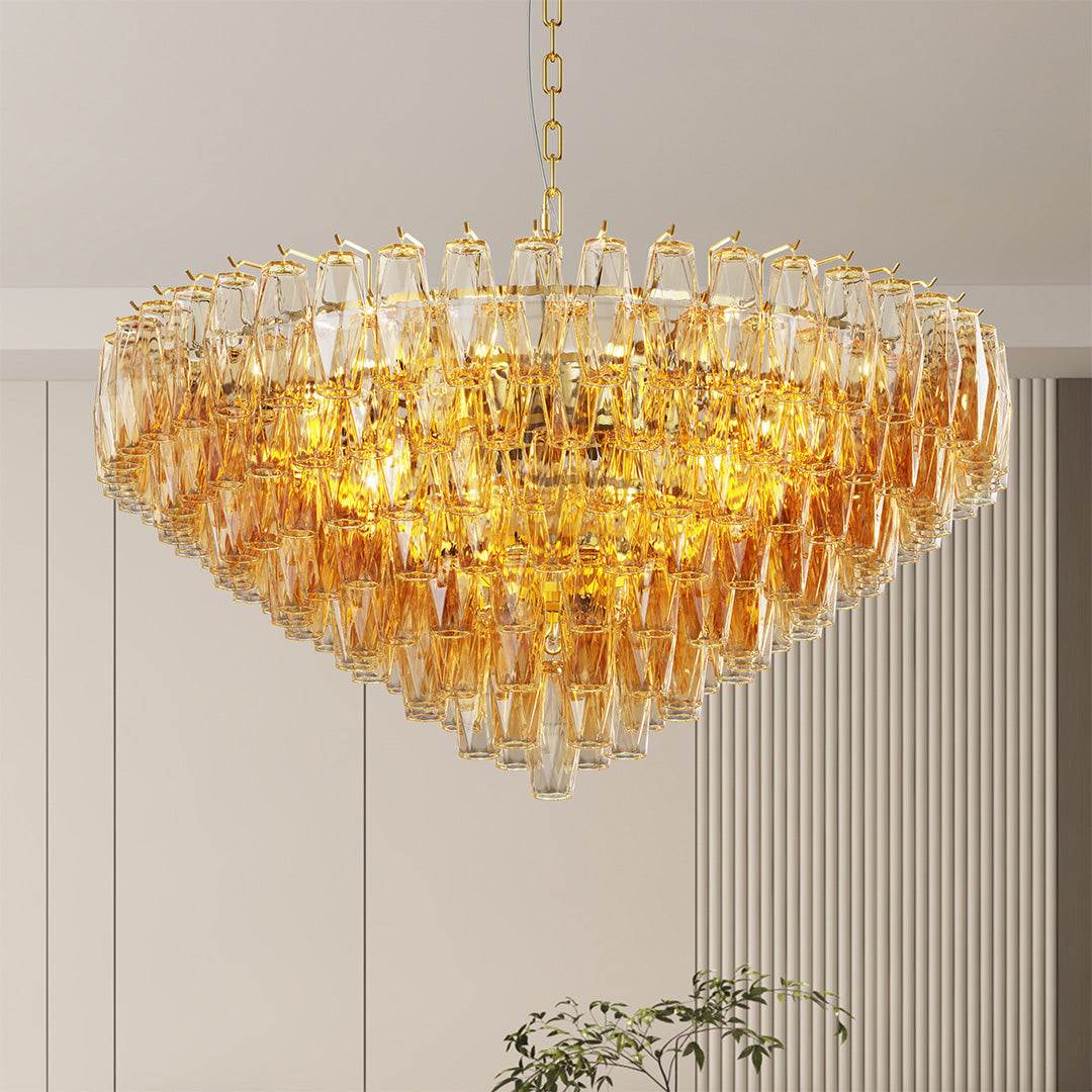 Modern Glass Pendant Chandelier 8-Light 10-Light American Luxury Ceiling Light