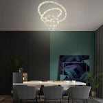 3 4 Light Led Tiered Chandelier Led Crystal Ring Hanging Pendant Light