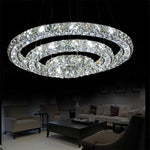 Luxury Crystal Led Chandelier 3 Tier Geometric Or Stacked Led Pendant Light