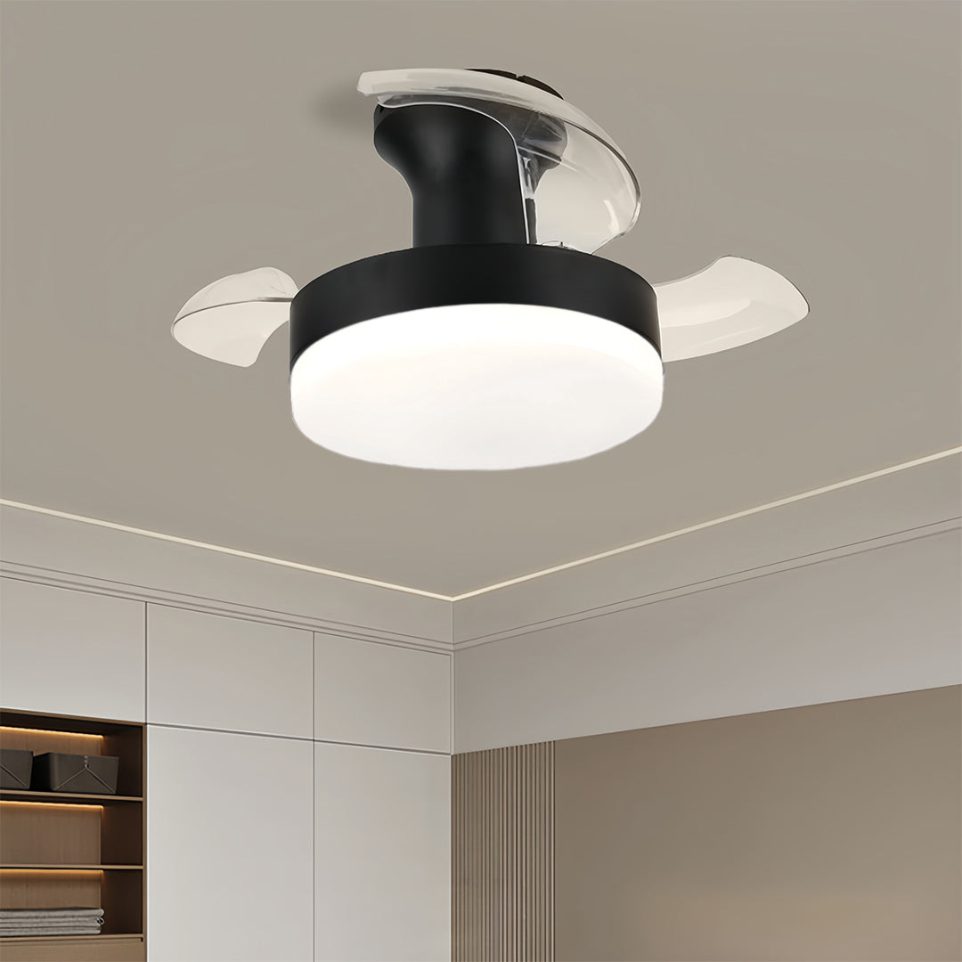 Aura Minimalist LED Ceiling Fan with Dimmable Light and Silent Motor