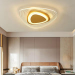 Geometric Triangle LED Ceiling Light in Gold Finish