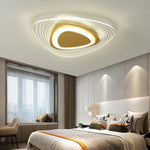 Geometric Triangle LED Ceiling Light in Gold Finish