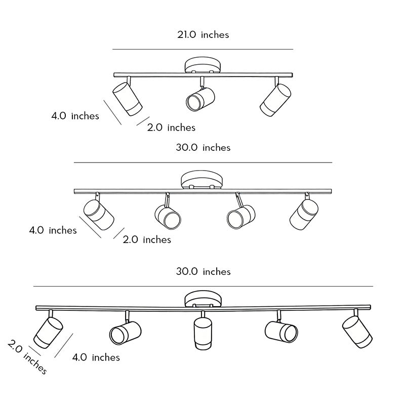 Modern LED Ceiling Track Spotlights, Aluminum Directional Lighting