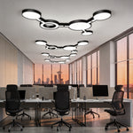 Aurelia Geometric LED Chandelier in Black Metal