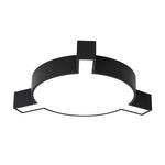 Aurelia Geometric LED Chandelier in Black Metal