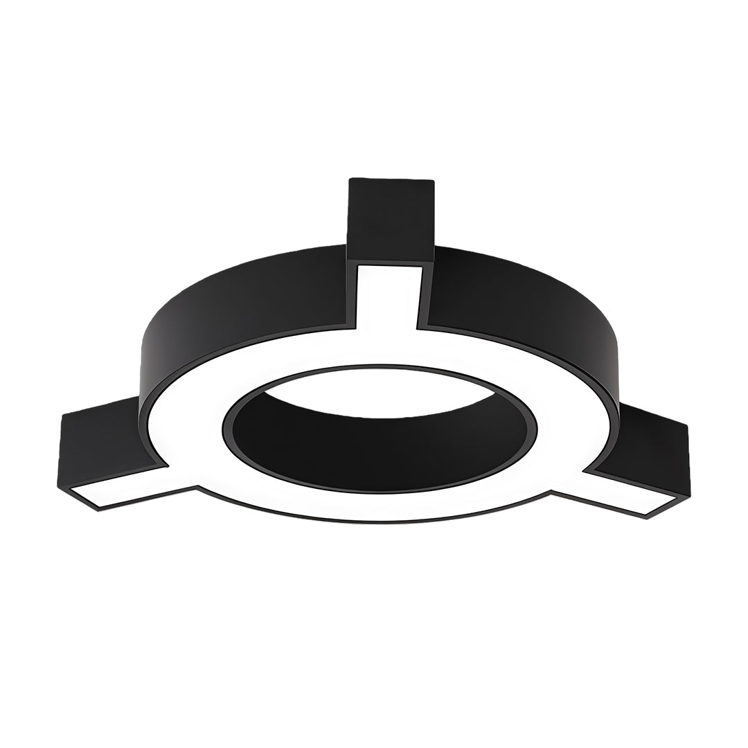 Aurelia Geometric LED Chandelier in Black Metal