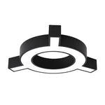 Aurelia Geometric LED Chandelier in Black Metal