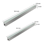 Linear LED Step Light in Stainless Steel and Glass, Minimalist Waterproof Outdoor Fixture