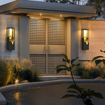Mountain Scenery LED Wall Sconce – Waterproof Outdoor Lighting in Black