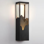 Mountain Scenery LED Wall Sconce – Waterproof Outdoor Lighting in Black