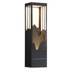 Mountain Scenery LED Wall Sconce – Waterproof Outdoor Lighting in Black