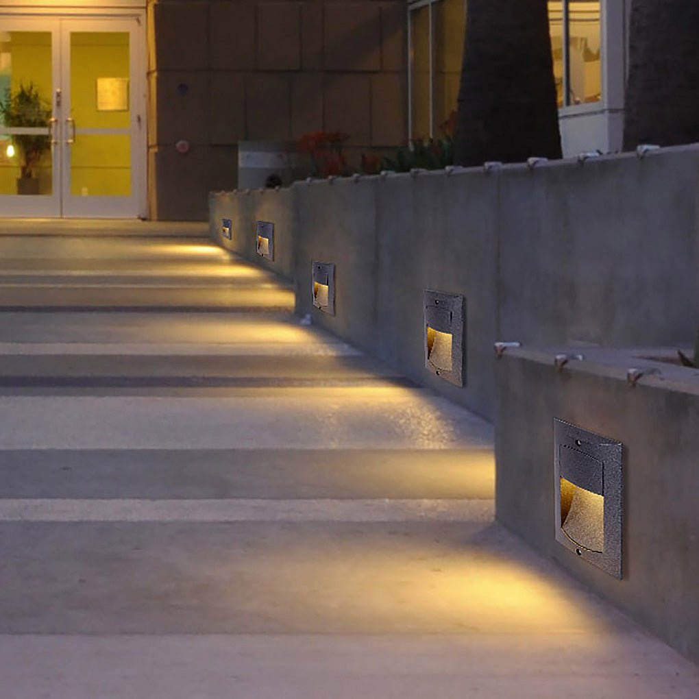 Led Embedded Step Lights Wall Sconces For Outdoor Stair Steps Aisles