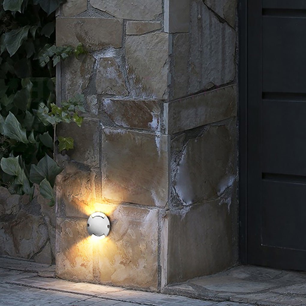 Round Dc12V Modern Recessed Led Step Lights Waterproof Underground Garden Deck Lighting