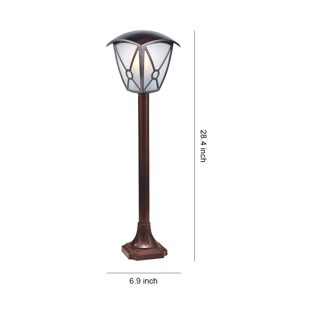 European LED Post Cap Light for Fence and Garden Paths, Matte Black Aluminum