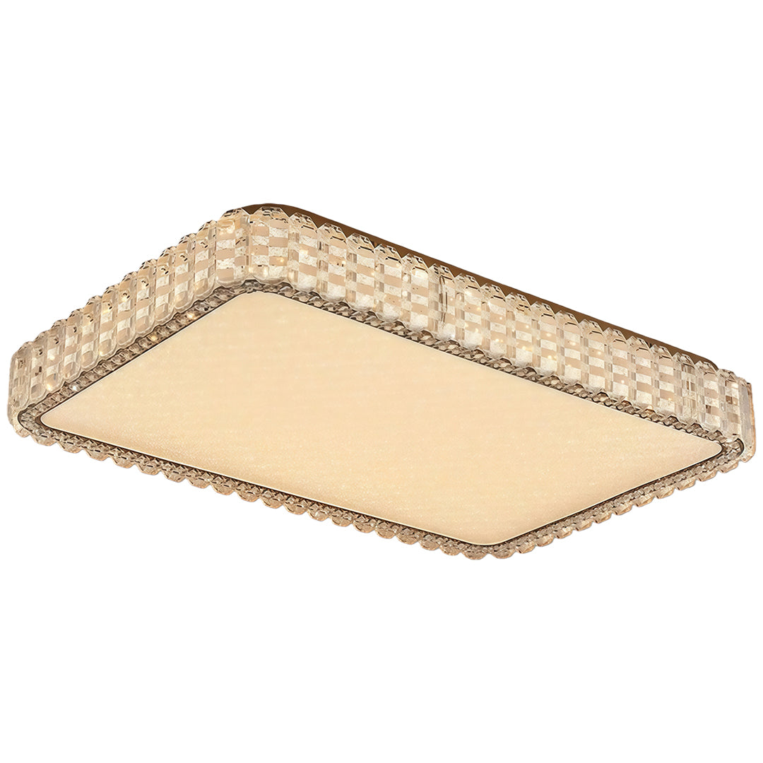 Luxury Crystal LED Flush Mount Ceiling Light in Chrome