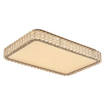 Luxury Crystal LED Flush Mount Ceiling Light in Chrome