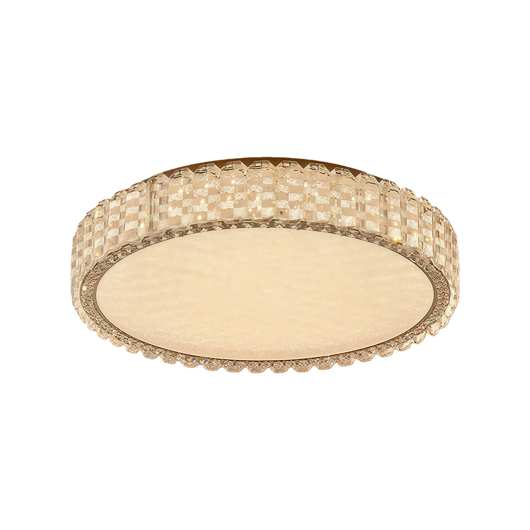 Luxury Crystal LED Flush Mount Ceiling Light in Chrome