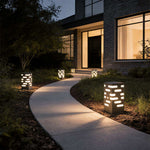 Modern Rectangular LED Bollard Light for Garden Paths & Courtyards