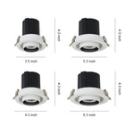 Architectural LED Recessed Spotlights with Adjustable Extendable Head