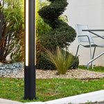 Modern Landscape Bollard Light with Warm LED Glow for Pathways and Courtyards