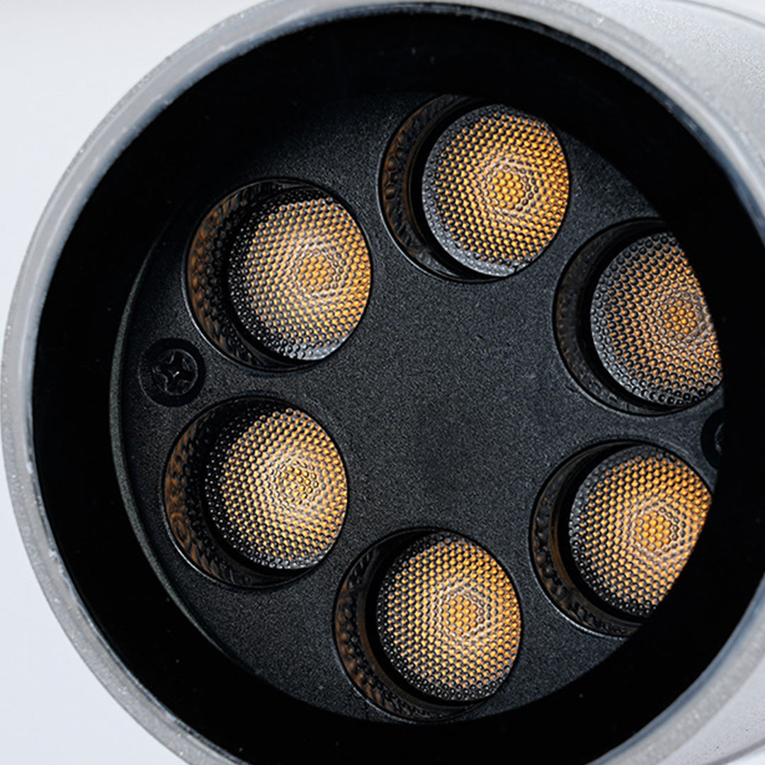 Round LED Landscape Spotlight in Modern Aluminum for Outdoor Spaces