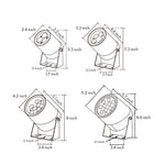 Round LED Landscape Spotlight in Modern Aluminum for Outdoor Spaces