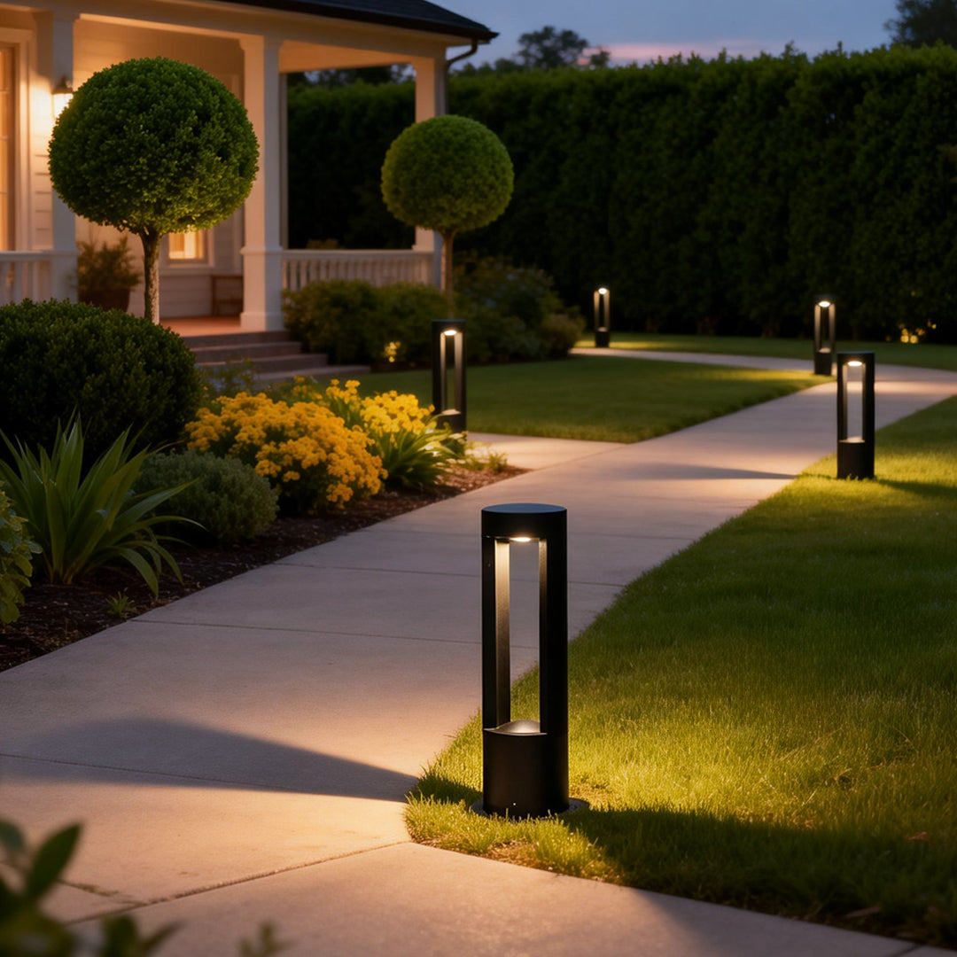 Cylindra LED Bollard Light – Modern Outdoor Landscape Fixture in Black