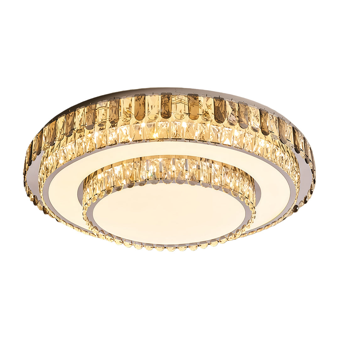 Lumina Crystal Flush Mount Ceiling Light in Chrome