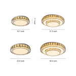 Lumina Crystal Flush Mount Ceiling Light in Chrome