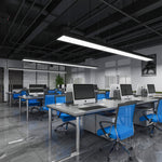 Linear LED Chandelier Modern Minimalist Black Aluminum Pendant Light