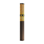 Marble Bollard Light with Striped-Cut Design for Outdoor Paths