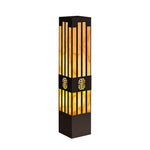 Marble Bollard Light with Striped-Cut Design for Outdoor Paths