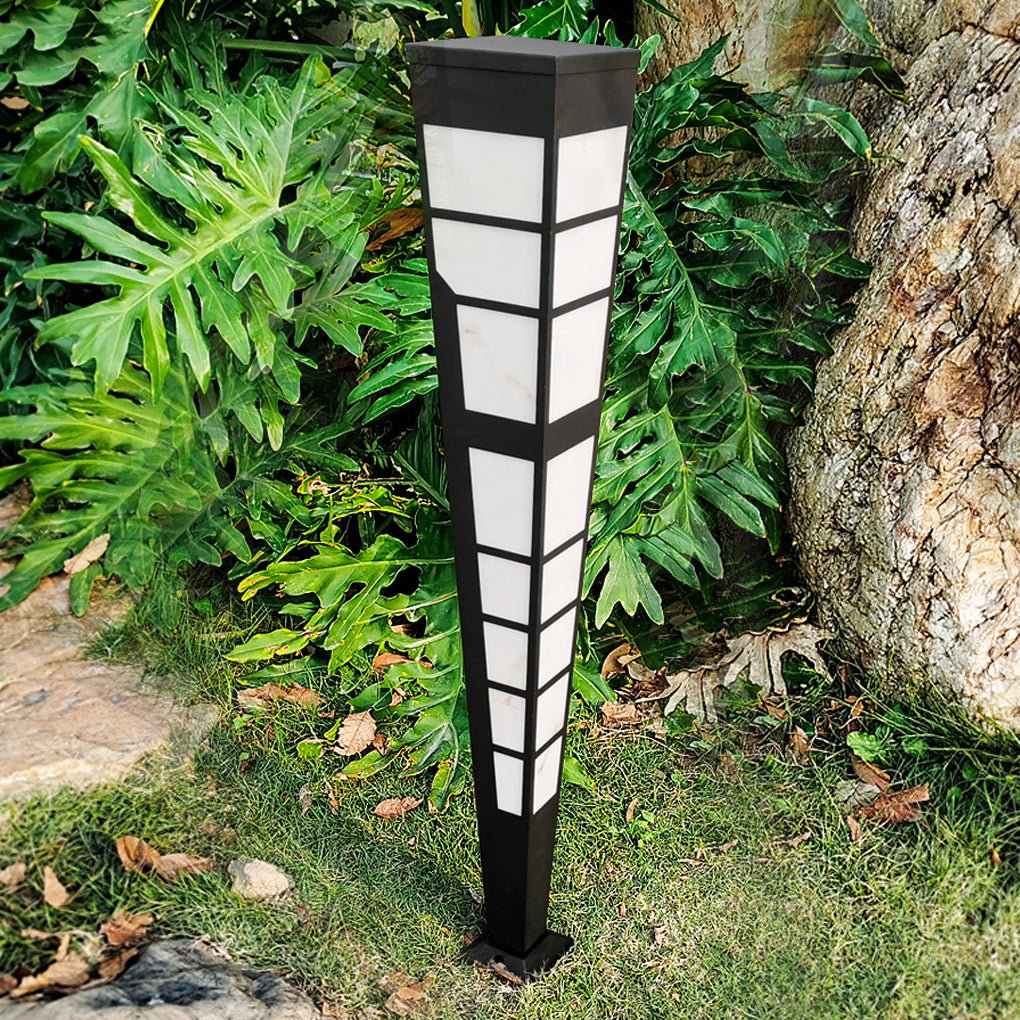 Led Outdoor Post Lights Garden Lights Outside Lights Geometric Shaped Patio Lights