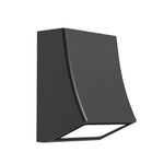 Industrial LED Outdoor Wall Sconce with Warm Glow, Black Aluminum