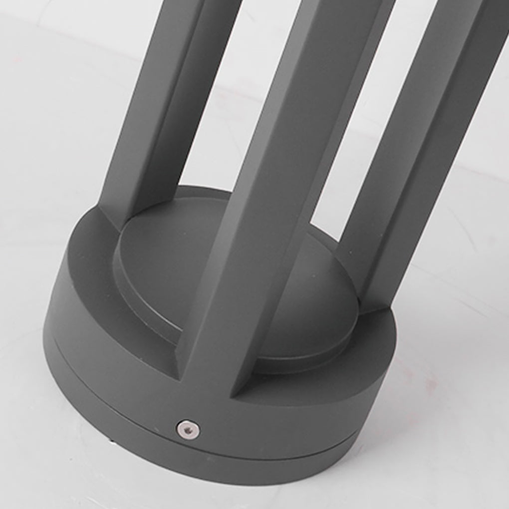 LED Outdoor Lawn Light with Decorative Columns, Warm White 3000K, IP54 Waterproof