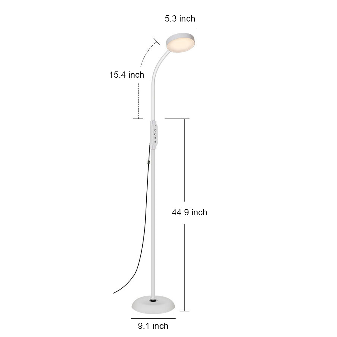 Minimalist LED Floor Lamp for Reading and Piano with Touch Control