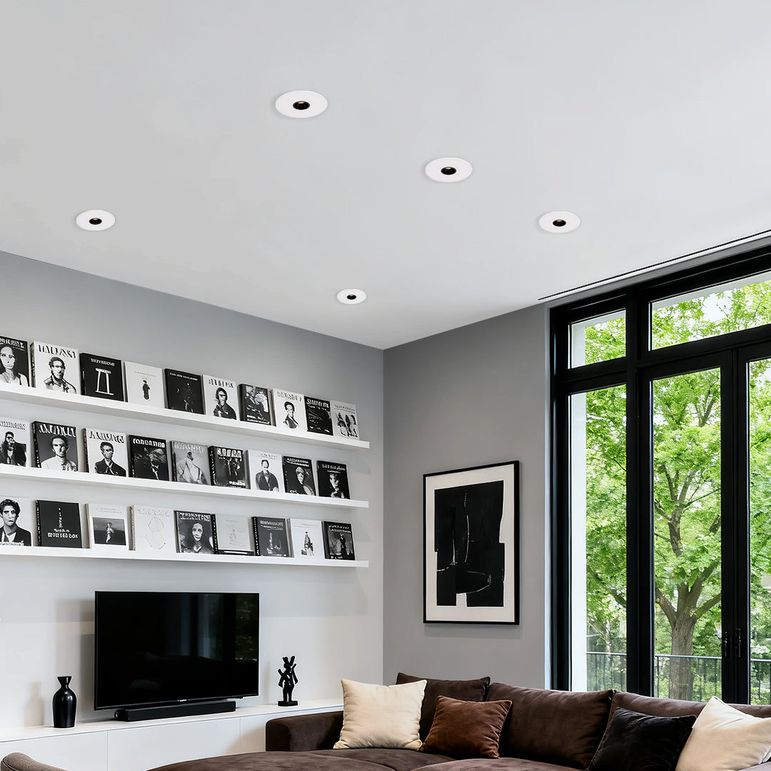 Lumière Noire Mini Recessed Spotlights with Anti-Glare Deep Baffle