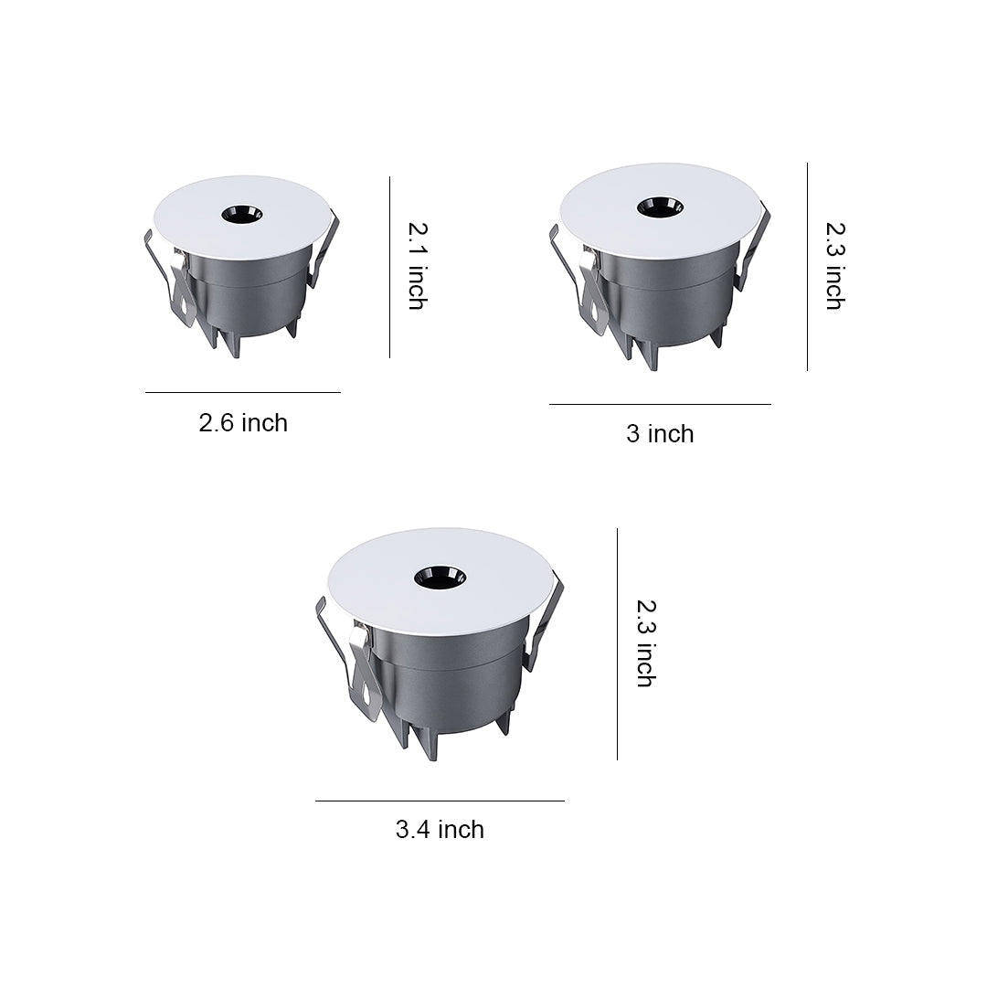 Lumière Noire Mini Recessed Spotlights with Anti-Glare Deep Baffle